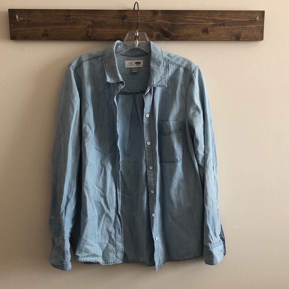 chambray button-up